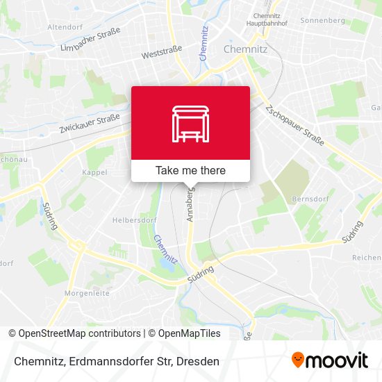 Карта Chemnitz, Erdmannsdorfer Str