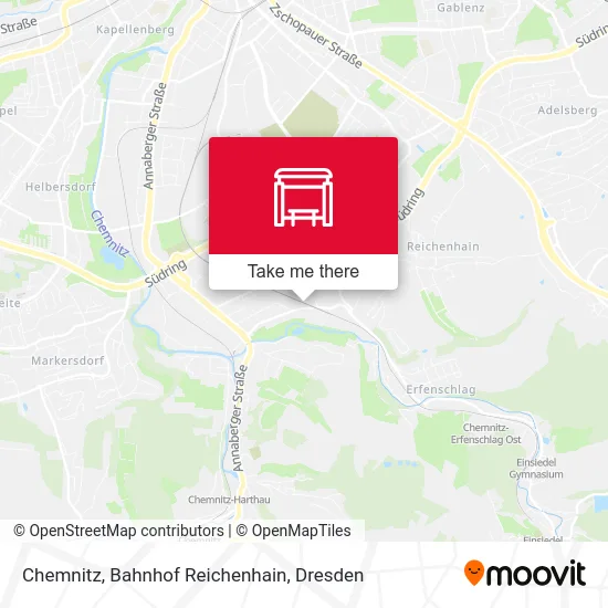 Карта Chemnitz, Bahnhof Reichenhain