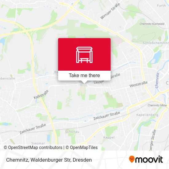 Карта Chemnitz, Waldenburger Str