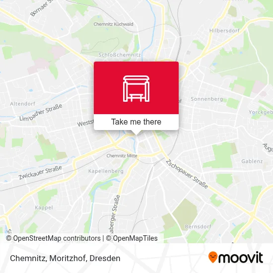 Chemnitz, Moritzhof map