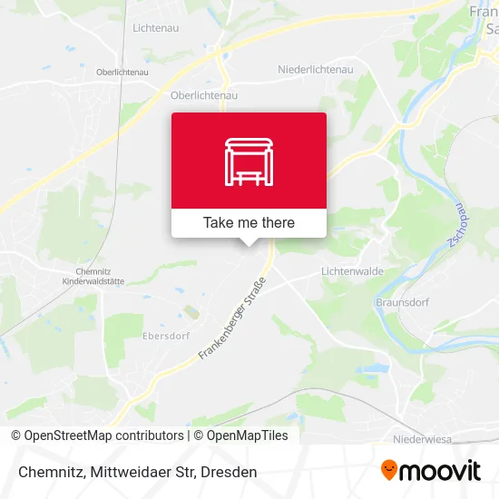 Карта Chemnitz, Mittweidaer Str