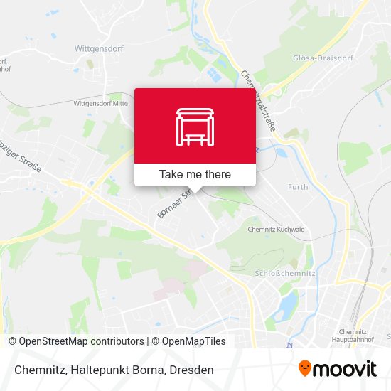 Карта Chemnitz, Haltepunkt Borna