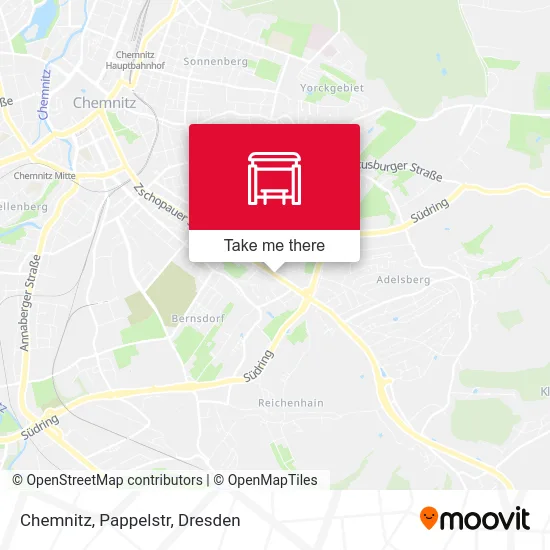 Карта Chemnitz, Pappelstr