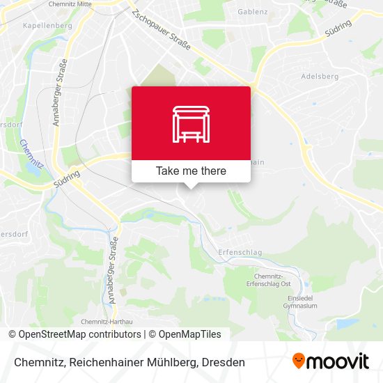 Карта Chemnitz, Reichenhainer Mühlberg