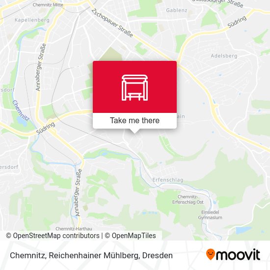 Карта Chemnitz, Reichenhainer Mühlberg