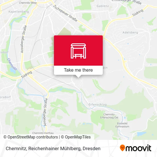 Карта Chemnitz, Reichenhainer Mühlberg