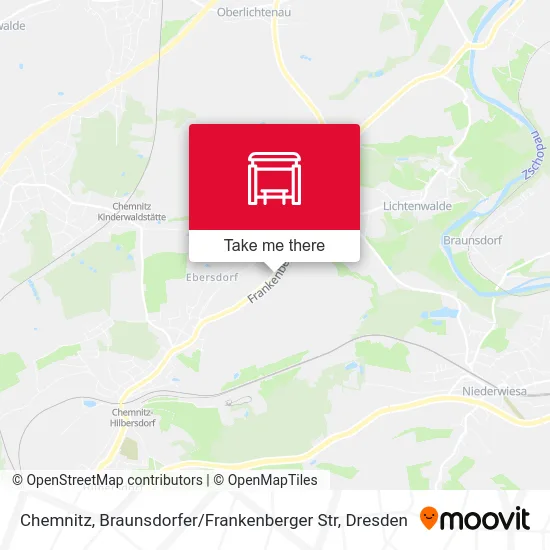 Карта Chemnitz, Braunsdorfer / Frankenberger Str