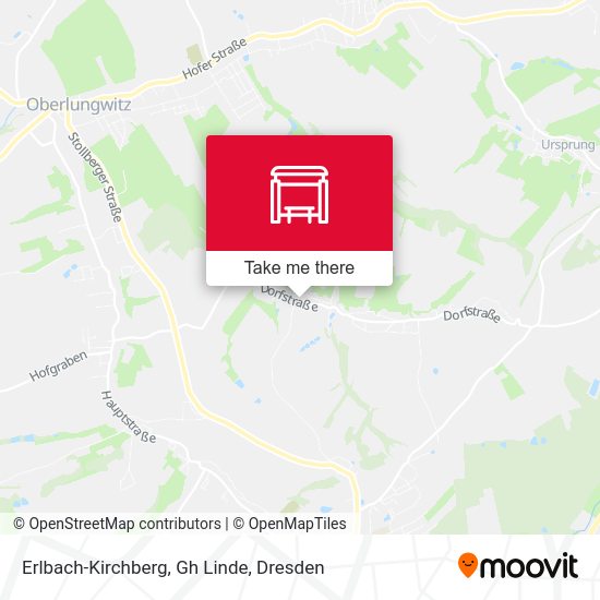 Карта Erlbach-Kirchberg, Gh Linde