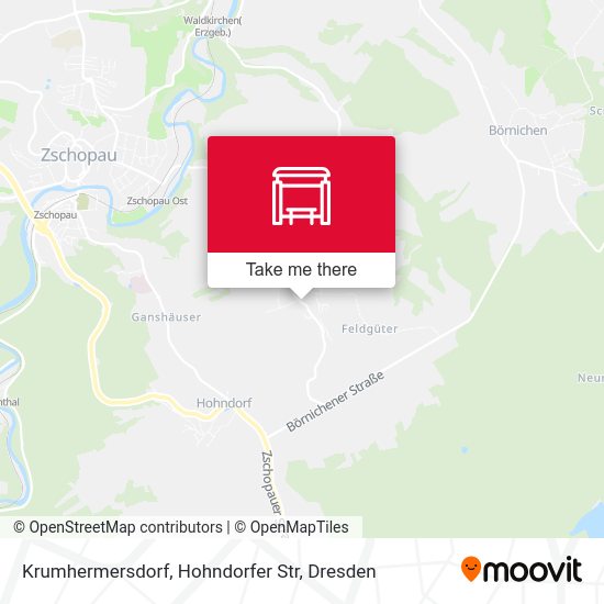 Карта Krumhermersdorf, Hohndorfer Str