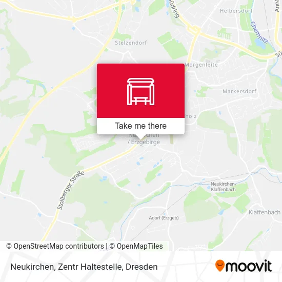 Карта Neukirchen, Zentr Haltestelle
