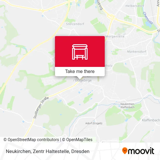 Карта Neukirchen, Zentr Haltestelle
