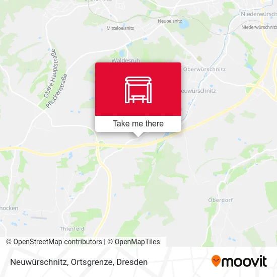Карта Neuwürschnitz, Ortsgrenze