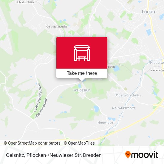 Карта Oelsnitz, Pflocken- / Neuwieser Str