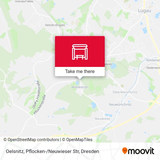 Карта Oelsnitz, Pflocken- / Neuwieser Str