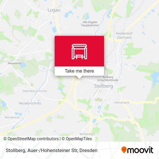 Карта Stollberg, Auer- / Hohensteiner Str