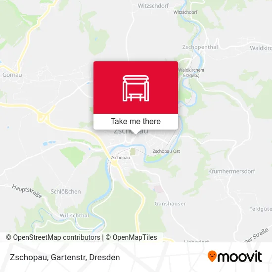 Карта Zschopau, Gartenstr