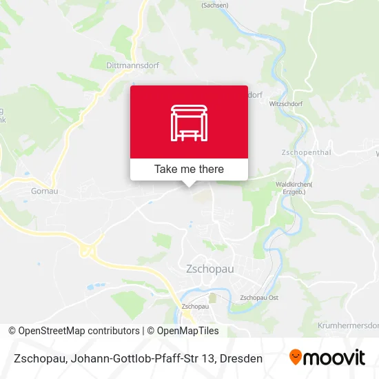 Карта Zschopau, Johann-Gottlob-Pfaff-Str 13