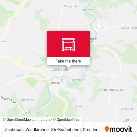 Карта Zschopau, Waldkirchner Str / Busbahnhof