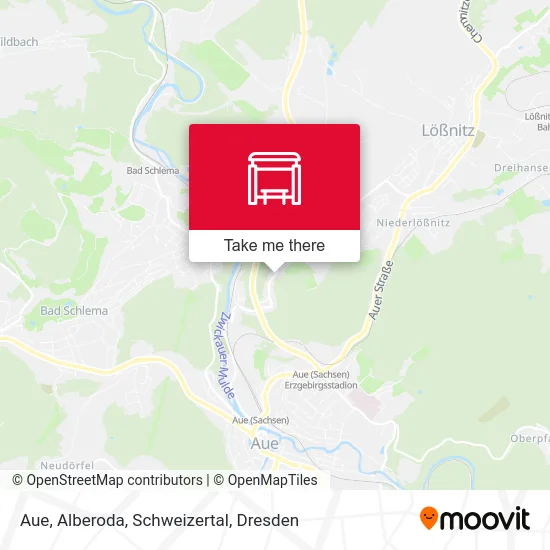 Карта Aue, Alberoda, Schweizertal