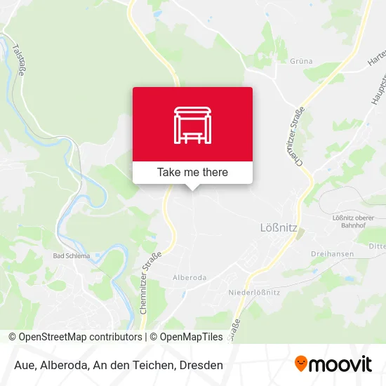 Карта Aue, Alberoda, An den Teichen