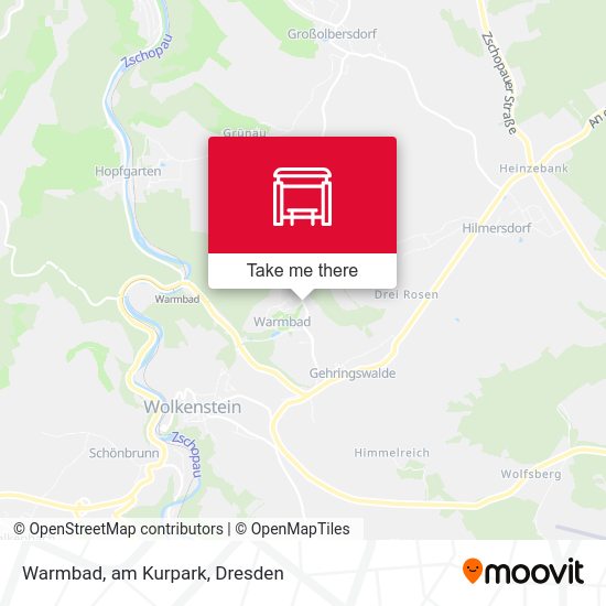 Карта Warmbad, am Kurpark