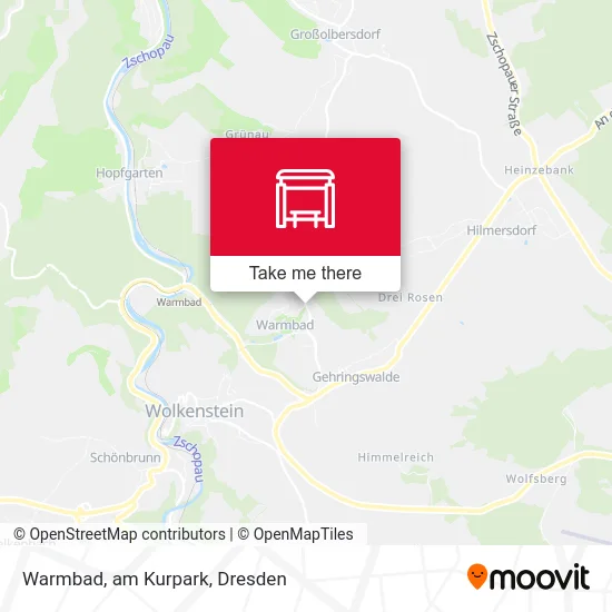 Карта Warmbad, am Kurpark