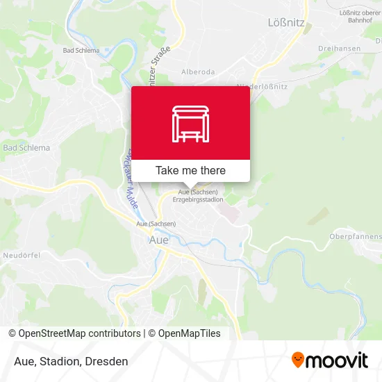 Карта Aue, Stadion