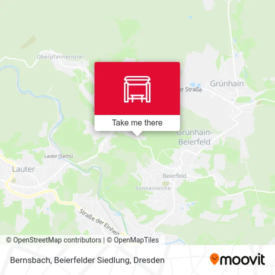 Карта Bernsbach, Beierfelder Siedlung