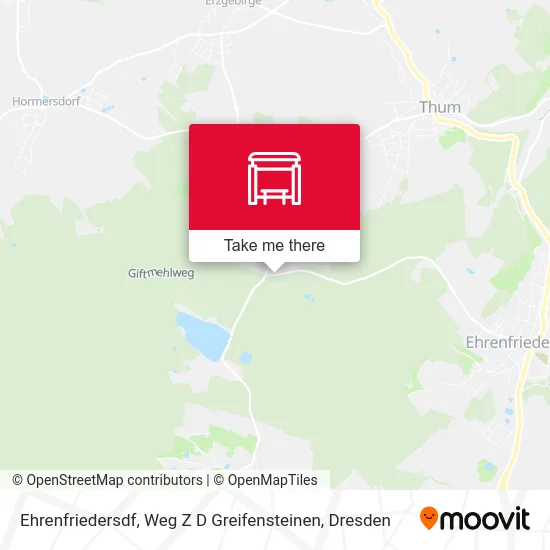 Карта Ehrenfriedersdf, Weg Z D Greifensteinen