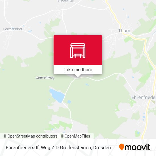 Карта Ehrenfriedersdf, Weg Z D Greifensteinen