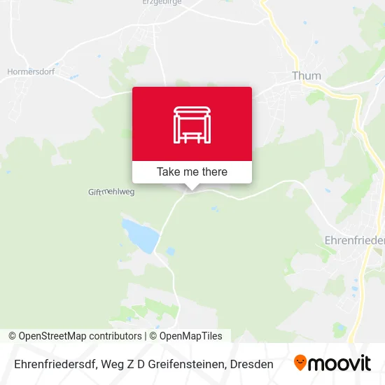 Карта Ehrenfriedersdf, Weg Z D Greifensteinen
