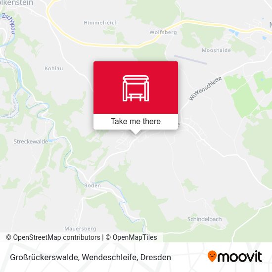 Карта Großrückerswalde, Wendeschleife