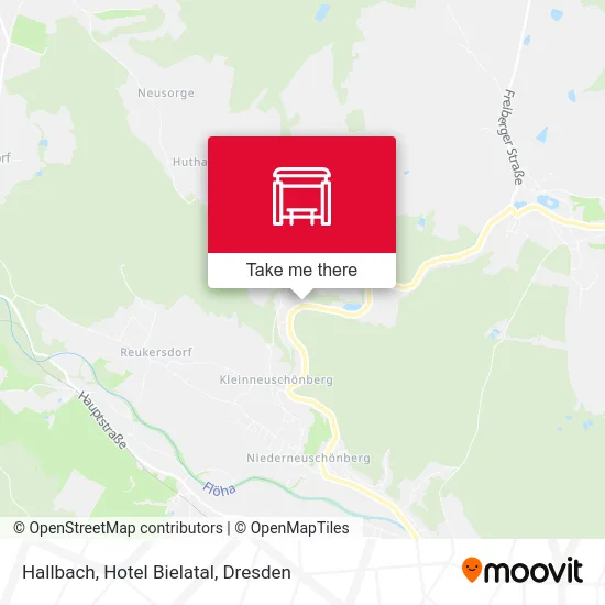 Карта Hallbach, Hotel Bielatal