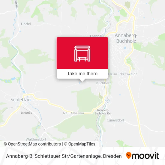 Карта Annaberg-B, Schlettauer Str / Gartenanlage