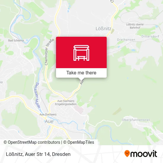 Карта Lößnitz, Auer Str 14