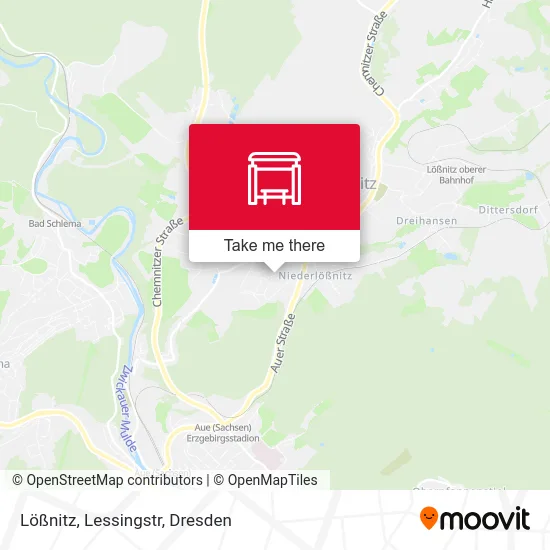 Карта Lößnitz, Lessingstr