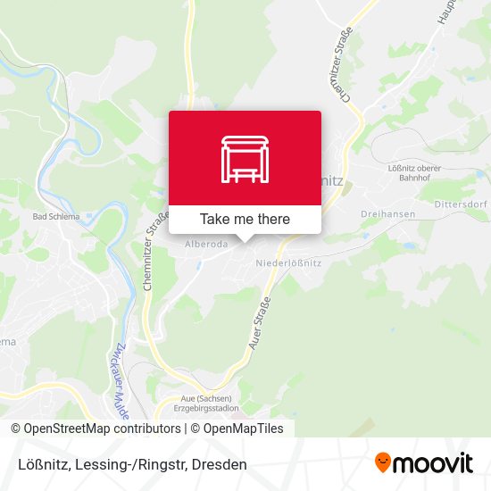 Карта Lößnitz, Lessing-/Ringstr
