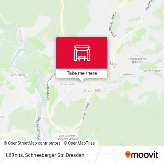 Карта Lößnitz, Schneeberger Str