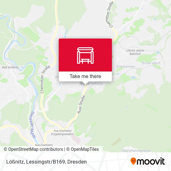 Карта Lößnitz, Lessingstr/B169