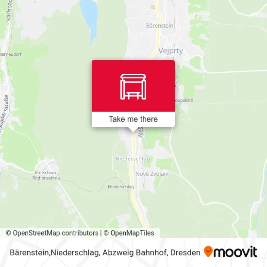 Карта Bärenstein,Niederschlag, Abzweig Bahnhof