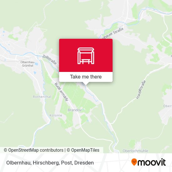 Карта Olbernhau, Hirschberg, Post