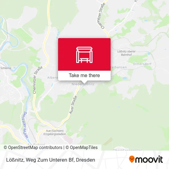 Карта Lößnitz, Weg Zum Unteren Bf