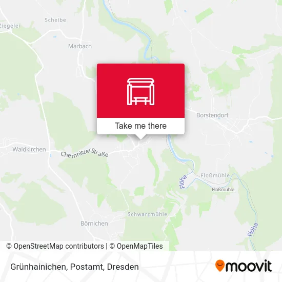 Карта Grünhainichen, Postamt