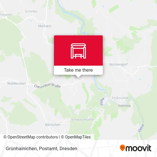 Карта Grünhainichen, Postamt