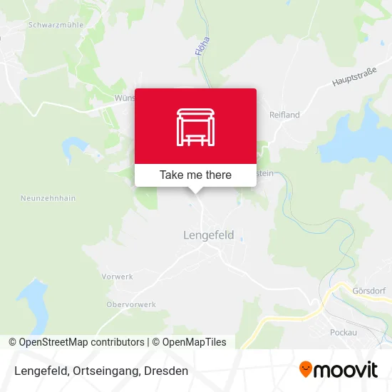 Карта Lengefeld, Ortseingang