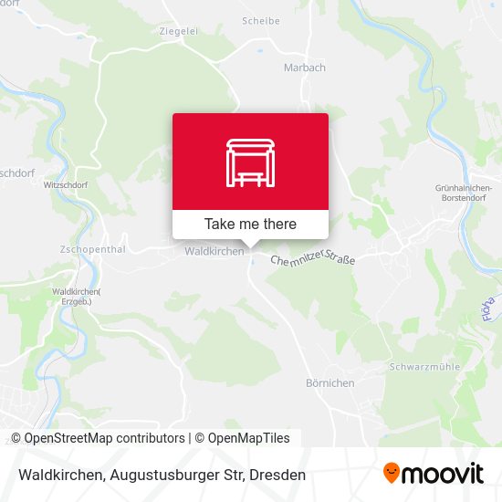 Карта Waldkirchen, Augustusburger Str