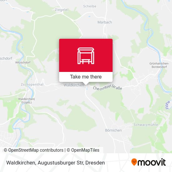 Карта Waldkirchen, Augustusburger Str