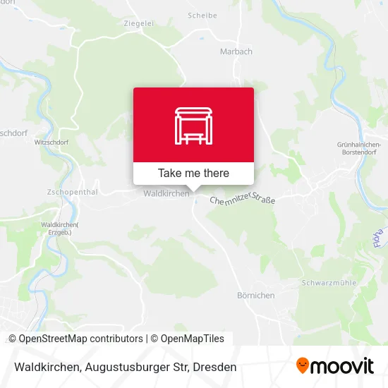 Карта Waldkirchen, Augustusburger Str