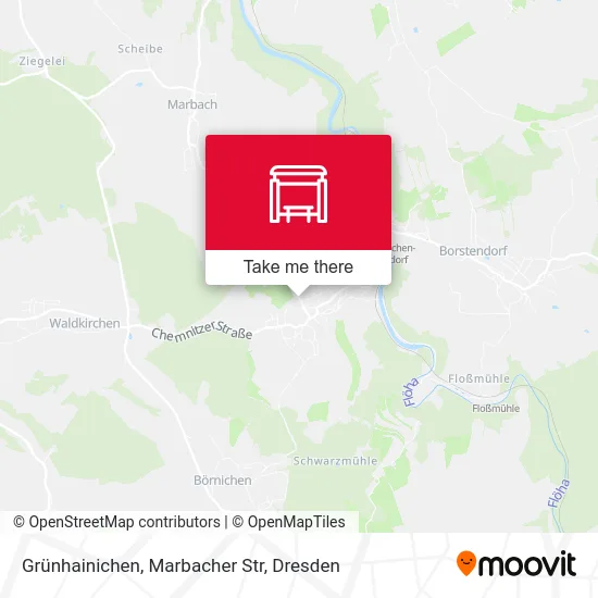 Карта Grünhainichen, Marbacher Str