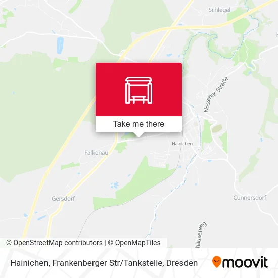 Карта Hainichen, Frankenberger Str / Tankstelle